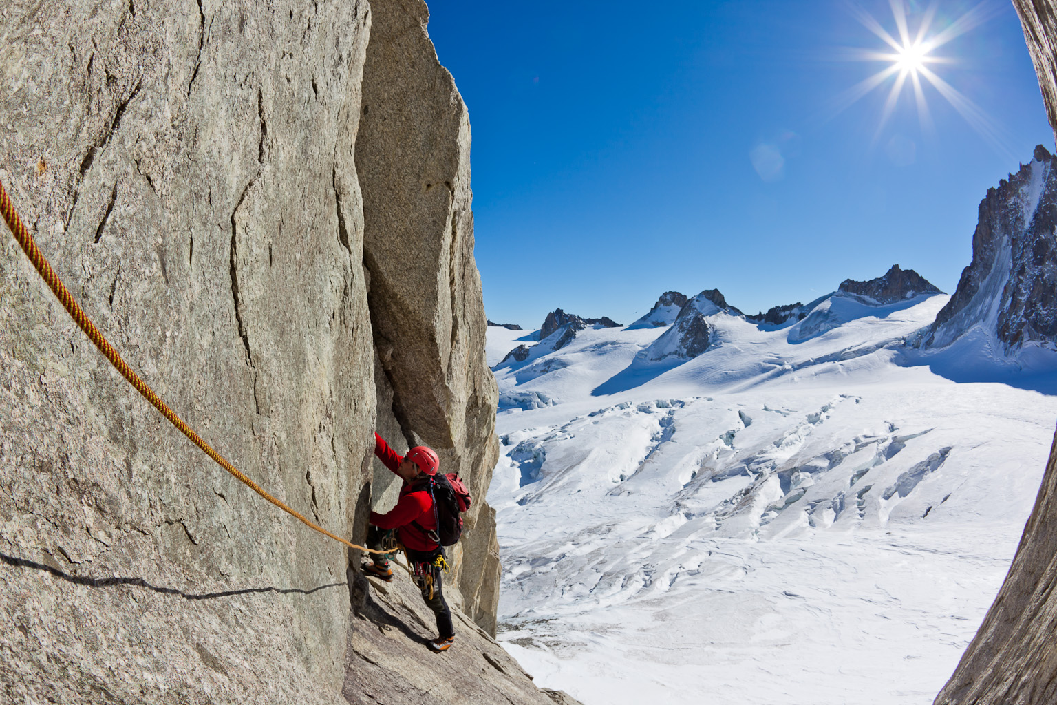 Escalade et ski  dans les Alpes à Chamonix Mont Blanc